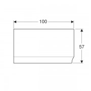 Обшивка передняя Geberit Renova для асимметричной ванны, 150 см, правая, белый