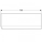 Обшивка передняя Geberit Renova для асимметричной ванны, 150 см, левая, белый