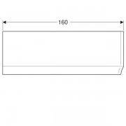 Обшивка передняя Geberit Renova для асимметричной ванны, 160 см, правая, белый