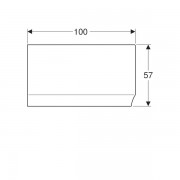 Обшивка передняя Geberit Renova для асимметричной ванны, 160 см, правая, белый