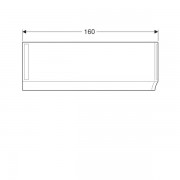 Обшивка передняя Geberit Renova для асимметричной ванны, 160 см, левая, белый