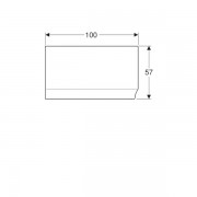Обшивка передняя Geberit Renova для асимметричной ванны, 160 см, левая, белый