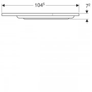 Поддон душевой Geberit Renova круглый, акриловый, длина 90см, ширина 90см, высота 7,6 см, белый