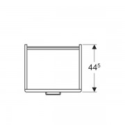 Шкафчик для раковины Geberit Renova Plan, с одним выдвижным ящиком и одним внутренним выдвижным ящиком: ширина 53см, высота 46.3см, глубина 47.2см, матовый белый / меламиновое покрытие, ультраглянцевый белый, пленочное покрытие