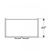 Шкафчик для раковины Geberit Renova Compact, двухдверный: ширина 78см, высота 46.3см, глубина 47.8см, матовый белый / меламиновое покрытие, ультраглянцевые белые, пленочное покрытие