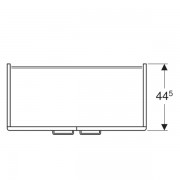 Шкафчик для раковины Geberit Renova Compact, двухдверный: ширина 93см, высота 46.3см, глубина 47.8см, матовый белый / меламиновое покрытие, ультраглянцевые белые, пленочное покрытие