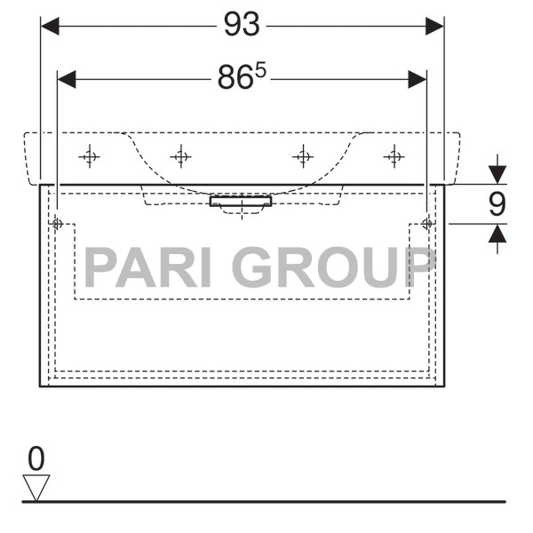 ������� ��� �������� Geberit�Renova�Plan, � ����� ��������� ������ � ����� ���������� ��������� ������: ������ 93��, ������ 46.3��, ������� 47.2��, ������� ����� / ����������� ��������, ��������������� �����,  ��������� ��������