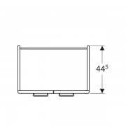 Шкафчик для раковины Geberit Renova Compact, двухдверный: ширина 67см, высота 46.3см, глубина 47.8см, матовый белый / меламиновое покрытие, ультраглянцевые белые, пленочное покрытие