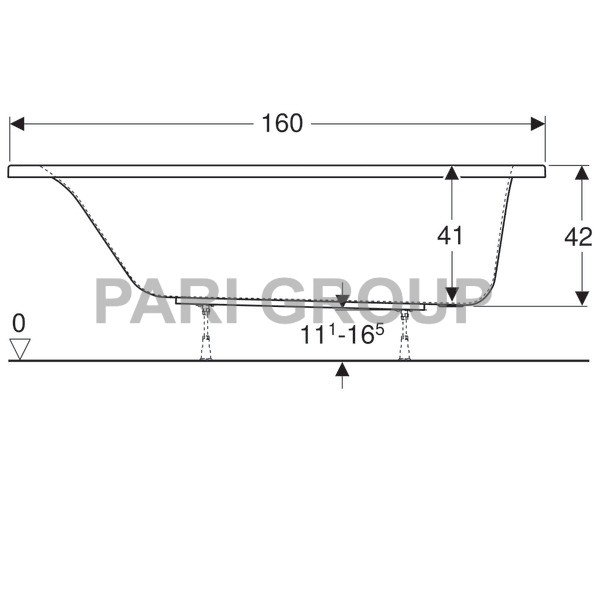   Geberit Renova Plan:  160,  70,  , 