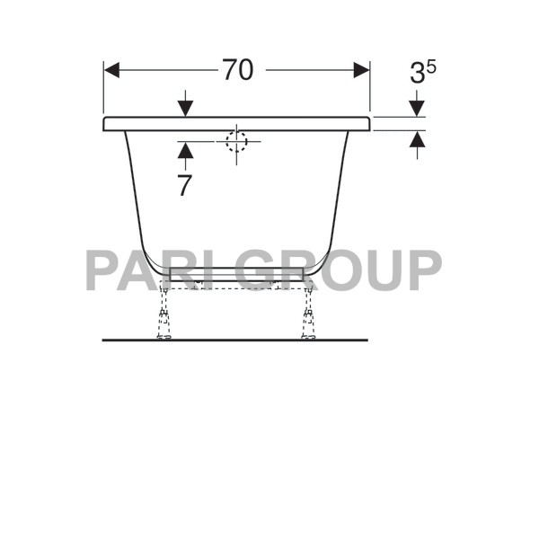   Geberit Renova Plan:  160,  70,  , 