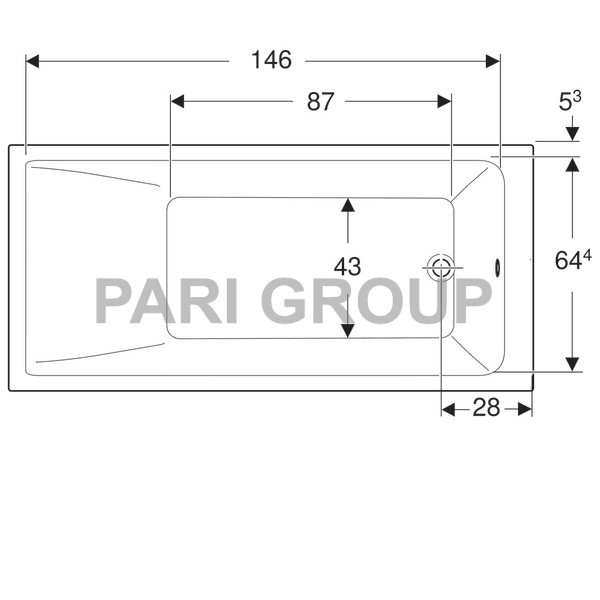   Geberit Renova Plan:  160,  75,  , 