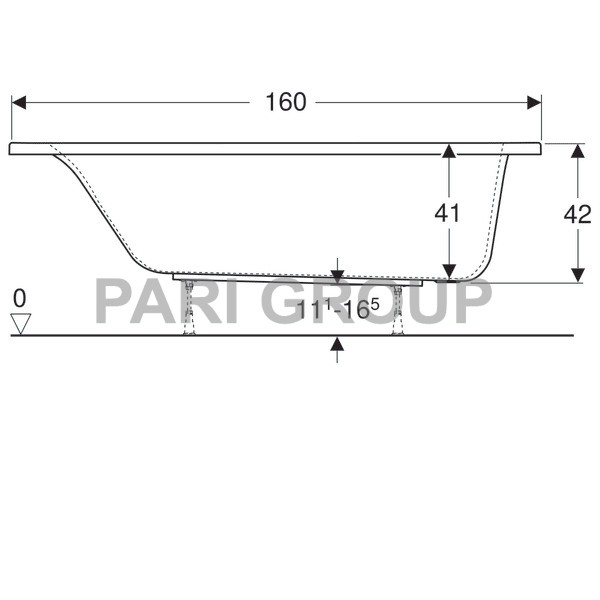   Geberit Renova Plan:  160,  75,  , 
