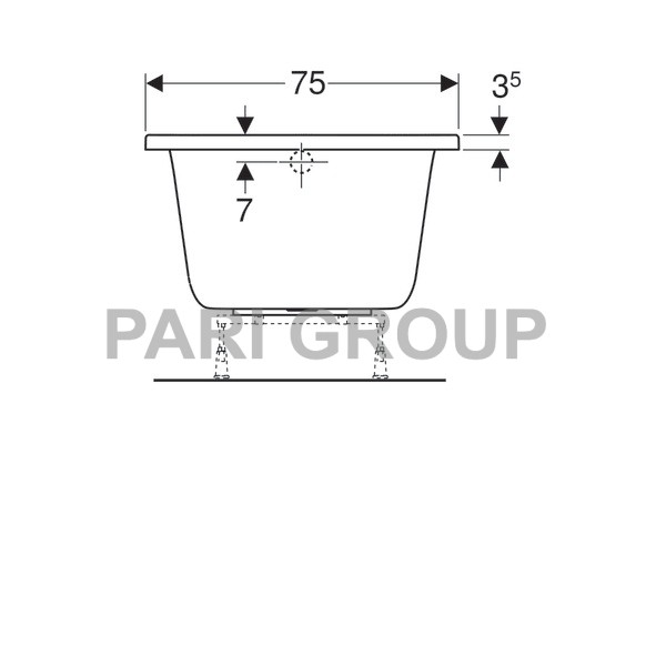   Geberit Renova Plan:  160,  75,  , 
