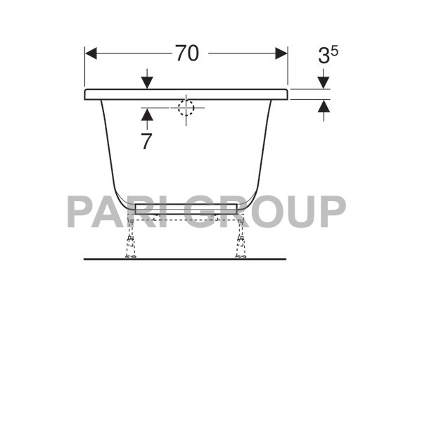   Geberit Renova Plan:  170,  70,  , 