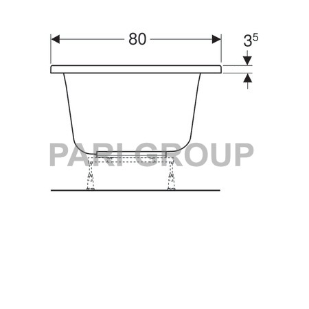   Geberit Renova Plan Duo,  180,  80,  , 