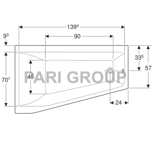   Geberit Renova Plan:  150,  90,  ,  , 