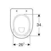 Унитаз напольный горизонтальный смыв Geberit Renova Comfort, увеличенной высоты, горизонтальный выпуск: глубина 47см, белый