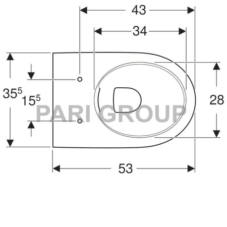   Geberit Renova Comfort,  ,  ,  , Rimfree :  53, 