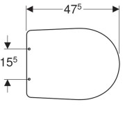 Сиденье для унитаза Geberit Renova Comfort, без функции плавного опускания, крепление снизу, белый