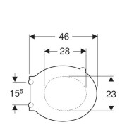 Сиденье для унитаза Geberit Renova Comfort безбарьерное, антибактериальное, крепление снизу, без функции плавного опускания, крепление снизу, белый