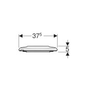 Сиденье для унитаза Geberit Renova Comfort безбарьерное, антибактериальное, крепление снизу, без функции плавного опускания, крепление снизу, белый