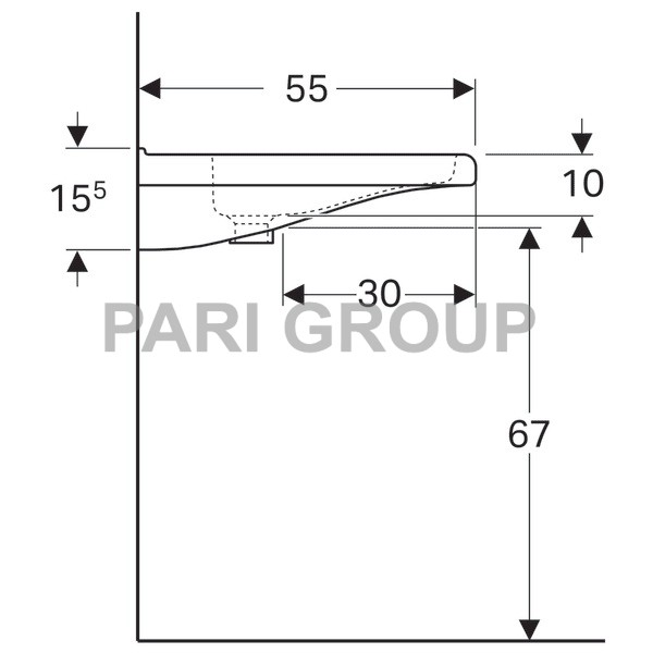  GeberitRenovaComfortSquare, :  75,  55,    ,  , 