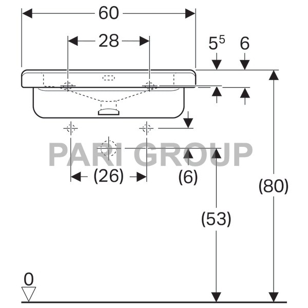  GeberitRenovaComfortSquare, :  60,  55,      ,   , 