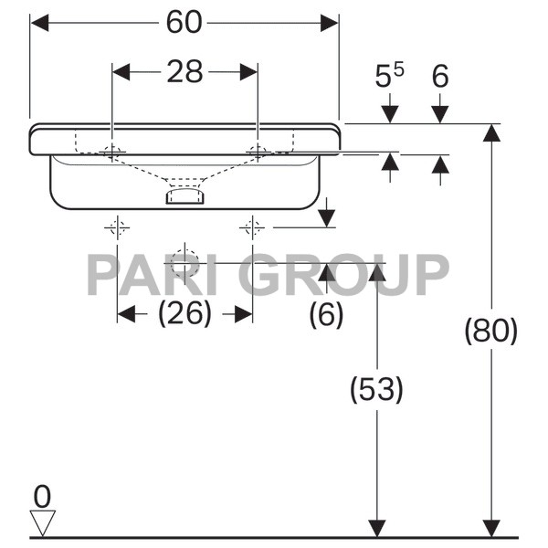  GeberitRenovaComfortSquare, :  60,  55,     ,  , 