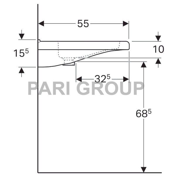  GeberitRenovaComfortSquare, :  60,  55,     ,  , 