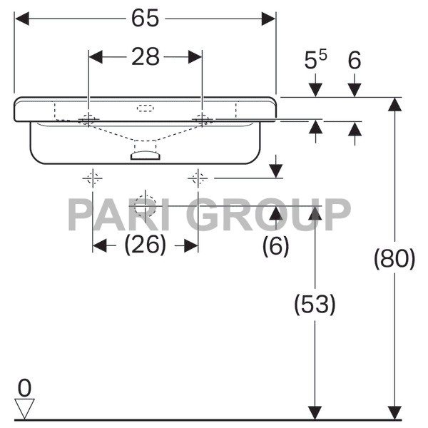  GeberitRenovaComfortSquare, :  65,  55,      ,   , 
