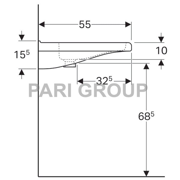  GeberitRenovaComfortSquare, :  65,  55,    ,  , 