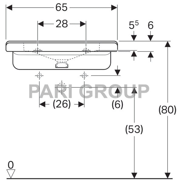  GeberitRenovaComfortSquare, :  65,  55,     ,  , 