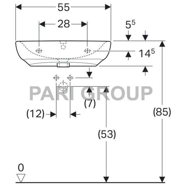  GeberitRenovaComfort, :  55,  55,      ,   , 