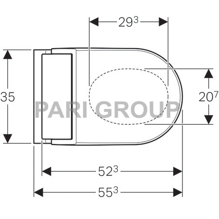 ������-���� Geberit AquaClean Tuma Classic, ���������, ������������, ���������� �������� WhirlSpray, ������-������� � �������� Soft Close, 55,3�35�44.6 ��, ���������� �����