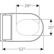 Унитаз-биде Geberit AquaClean Tuma Comfort напольный, безободковый, пульт дистанционного управления, технология омывания WhirlSpray, дамский душ, фен, подогрев сиденья унитаза, система удаления запахов, Soft Close, 52,3х36х50,5 см, альпийский белый