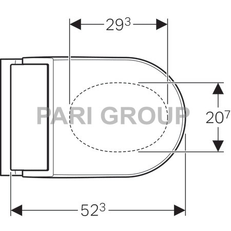 ������-���� Geberit AquaClean Tuma Comfort ���������, ������������, ����� �������������� ����������, ���������� �������� WhirlSpray, ������� ���, ���, �������� ������� �������, ������� �������� �������, Soft Close, 52,3�36�50,5 ��, ����� �������, �����