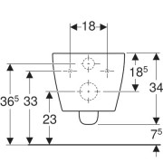 Унитаз Geberit подвесной, для смывного бачка скрытого монтажа, безободковый, для крышки-биде AquaClean Tuma Comfort, AquaClean Tuma Classic, 55,3х35х28,4 см, альпийский белый