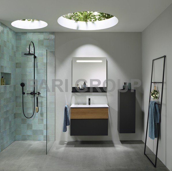   Burgbad FIUMO       1   ,  ,    , 824961, :Tectona Dekor, Graphit Softmatt