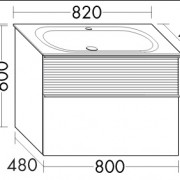   Burgbad FIUMO       1   ,  ,    , 824961, :Tectona Dekor, Graphit Softmatt