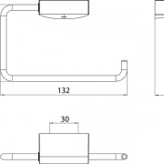Держатель запасного рулона EMCO FLOW настенный, 132х80х31,5 мм, хром