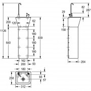 Напольный питьевой фонтан FRANKE Anima ANMX307 с нажимным краном и наполнителем для бутылок, нержавеющая сталь