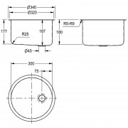 Раковина круглая FRANKE Rondo BR300OU из нержавеющей стали