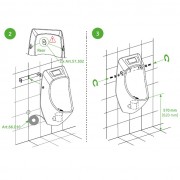 Писсуар безводный Urimat Ecoplus из поликарбоната с окном для рекламы, цвет белый, сифон MB-ActiveTr