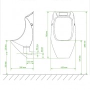 Писсуар безводный Urimat Eco25plus из поликарбоната, цвет белый, сифон MB-ActiveTrap Art.Nr. 52.101
