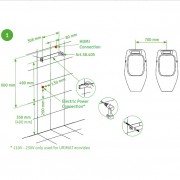 Писсуар безводный Urimat Eco25plus из поликарбоната, цвет белый, сифон MB-ActiveTrap Art.Nr. 52.101