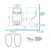 Писсуар безводный керамический URIMAT Сeramic20, цвет черный мат, вкл. сифон MB-ActivTrap